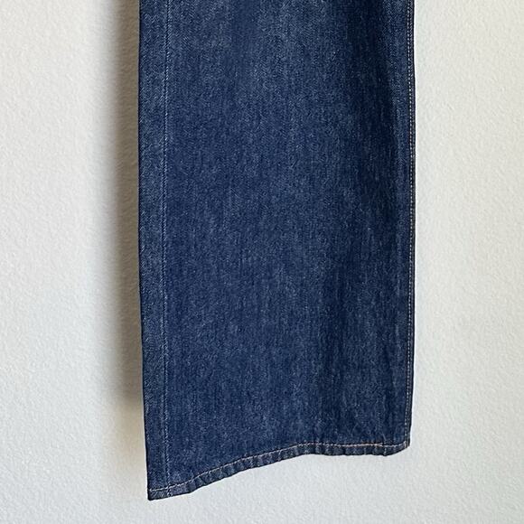 Levi's 501 Original Straight Fit Jeans Button Fly Dark Wash Size 36x30 - Picture 3 of 7